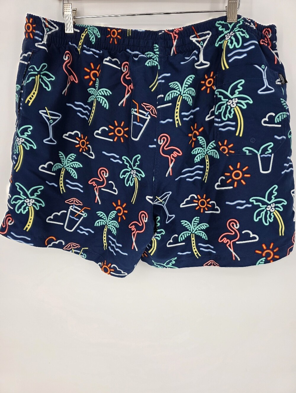 Chubbies Men's XXL Swim Trunks Neon Flamingo Palm Tree Cocktail Print 5.5" - Picture 3 of 10